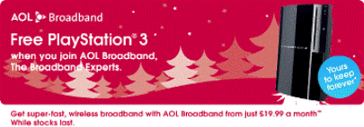 AOL Broadband Free PlayStation 3