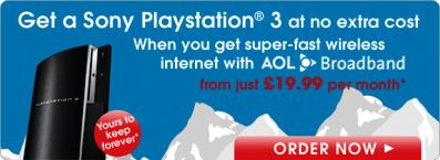 AOL Broadband Free PlayStation 3