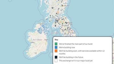 BT Full Fibre Map