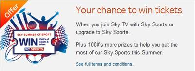Sky Summer Of Sport - Win Tickets